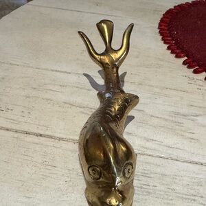 Brass Vintage Koi Door Knocker with Hardware